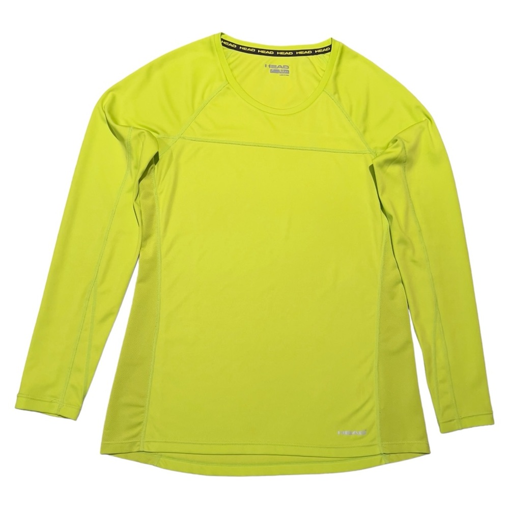 HEAD Women's Long Sleeve Athletic Shirt Size Medium Green Running Workout Shirt - Picture 11 of 11